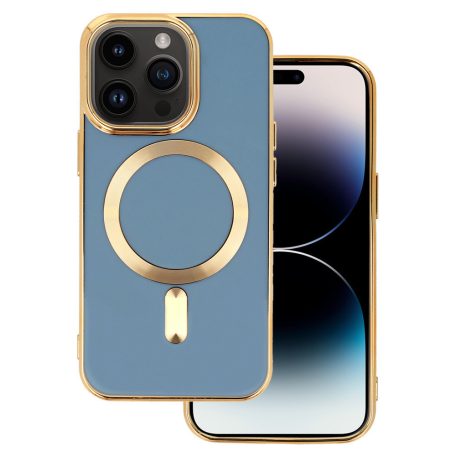 Beauty Magsafe Case - Apple iPhone 14 (6.1) kameravédős szilikon tok kék