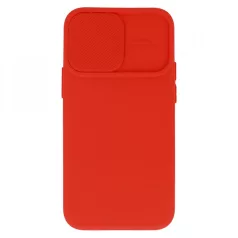   Camshield Soft - Samsung A145 / A146 Galaxy A14 4G / 5G por- és kameravédős szilikon tok piros