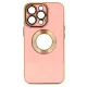 Beauty Case - Apple iPhone 15 (6.1) kameravédős szilikon tok pink