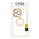 Beauty Case - Apple iPhone 15 Pro Max (6.7) kameravédős szilikon tok fehér