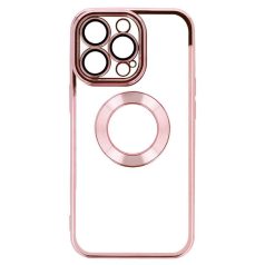   Beauty Clear - Apple iPhone 15 (6.1) kameravédős szilikon tok pink