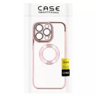 Beauty Clear - Apple iPhone 15 Pro (6.1) kameravédős szilikon tok pink
