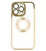 Beauty Clear - Apple iPhone 15 Pro Max (6.7) kameravédős szilikon tok arany