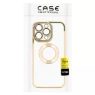 Beauty Clear - Apple iPhone 15 Pro Max (6.7) kameravédős szilikon tok arany