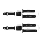 Apple Watch 38mm / 40mm / 41mm szilikon óraszíj fekete (S / M)