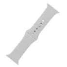 Apple Watch 38mm / 40mm / 41mm szilikon óraszíj ezüst (S / M)