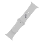 Apple Watch 38mm / 40mm / 41mm szilikon óraszíj ezüst (S / M)