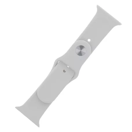 Apple Watch 38mm / 40mm / 41mm szilikon óraszíj ezüst (S / M)