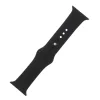 Apple Watch 38mm / 40mm / 41mm szilikon óraszíj fekete (M / L)