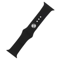   Apple Watch 38mm / 40mm / 41mm szilikon óraszíj fekete (M / L)