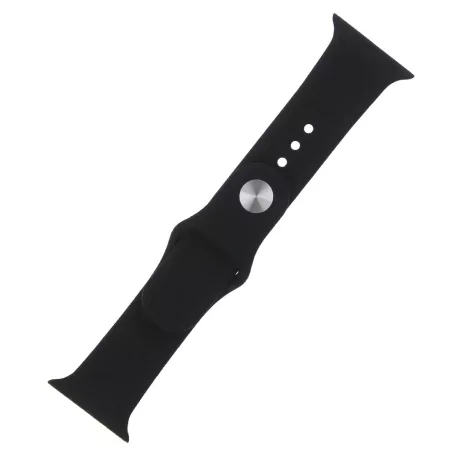 Apple Watch 38mm / 40mm / 41mm szilikon óraszíj fekete (M / L)