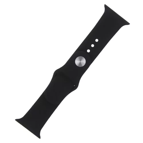 Apple Watch 38mm / 40mm / 41mm szilikon óraszíj fekete (M / L)