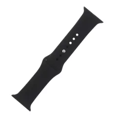   Apple Watch 42mm / 44mm / 45mm szilikon óraszíj fekete (S / M)