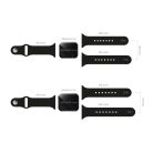 Apple Watch 42mm / 44mm / 45mm szilikon óraszíj fekete (S / M)