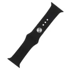 Apple Watch 42mm / 44mm / 45mm szilikon óraszíj fekete (M / L)