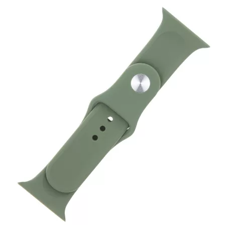 Apple Watch 42mm / 44mm / 45mm szilikon óraszíj khaki (M / L)
