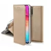 Smart magnet Xiaomi Redmi Note 12 5G / Poco X5 oldalra nyíló mágneses könyv tok szilikon belsővel arany