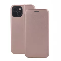   Forcell Elegance Xiaomi Redmi Note 12 Pro 5G oldalra nyíló mágneses könyv tok szilikon belsővel rozéarany