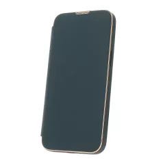   Smart Gold Frame MagSafe Apple iPhone 14 Pro Max (6.7) oldalra nyíló könyv tok szilikon belsővel zöld