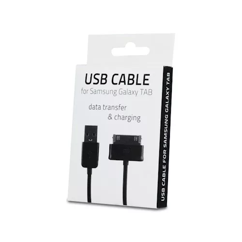 Forever Samsung USB - Samsung Tab fekete adatkábel 1m