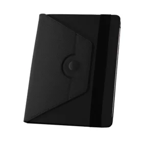   Univerzális 8" 360 fokban forgatható műbőr tablet tok fekete