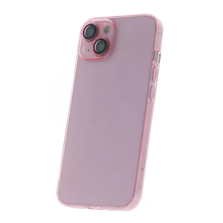 Slim Color Samsung A546 Galaxy A54 5G áttetsző pink hátlapvédő TPU tok kamera lencsevédővel