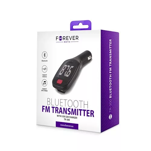 Forever TR-300 FM Transmitter és autós töltő 2.1A, 87.5MHz - 108MHz 10W