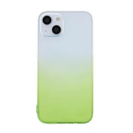 Gradient Apple iPhone 15 Plus (6.7) átlátszó - zöld TPU tok (2mm)