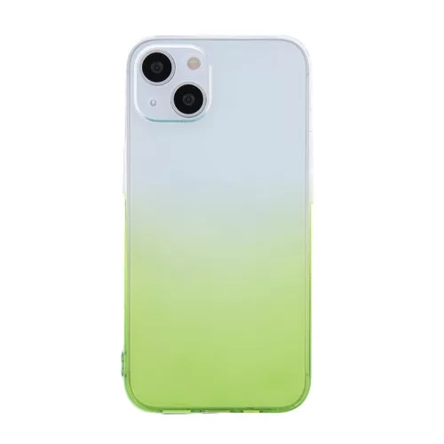 Gradient Apple iPhone 15 Plus (6.7) átlátszó - zöld TPU tok (2mm)