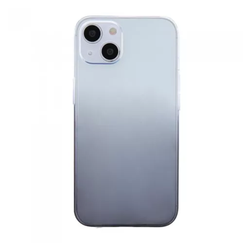 Gradient Apple iPhone 15 Plus (6.7) átlátszó - szürke TPU tok (2mm)