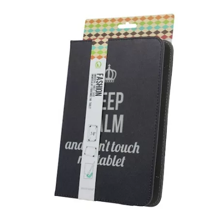 Univerzális 9-10" Keep Calm kinyitható műbőr tablet tok