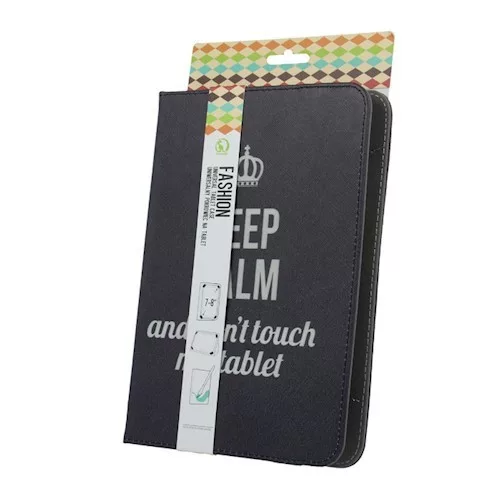 Univerzális 9-10" Keep Calm kinyitható műbőr tablet tok