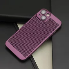   Airy - Apple iPhone 13 (6.1) kameravédős, perforált lila tok