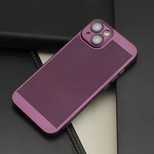 Airy - Apple iPhone 7 / 8 / SE2 / SE3 (4.7) kameravédős, perforált lila tok