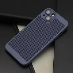  Airy - Apple iPhone 14 Pro (6.1) kameravédős, perforált kék tok