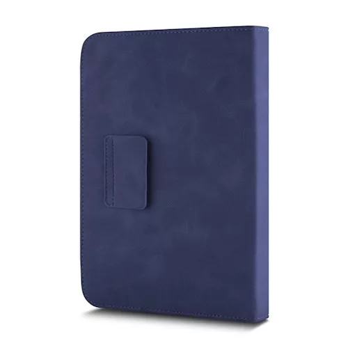 Univerzális 7-8" kinyitható műbőr tablet tok sötétkék - szürke