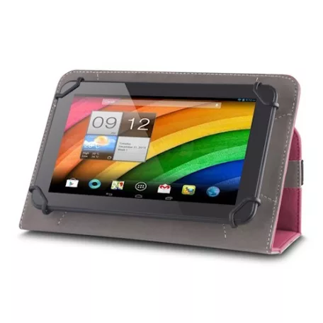 Univerzális 9-10" kinyitható műbőr tablet tok piros