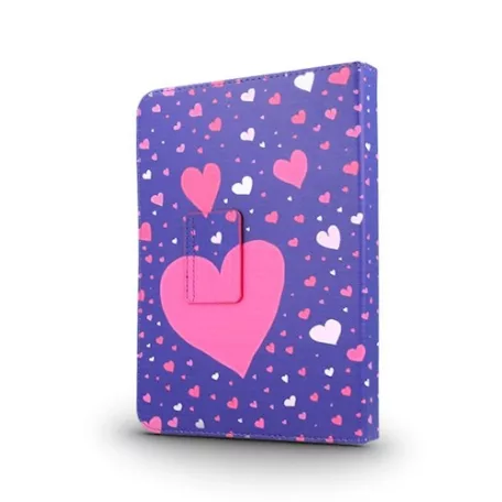 Univerzális 7-8" szív mintás kinyitható tablet tok