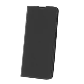   Smart Soft Apple iPhone 15 (6.1) oldalra nyíló mágneses könyv tok szilikon belsővel fekete