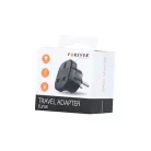 Forever hálózati töltő átalakító adapter angolról (UK) EU-ra fekete