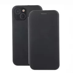   Forcell Elegance Apple iPhone 15 Pro (6.1) oldalra nyíló mágneses könyv tok szilikon belsővel fekete