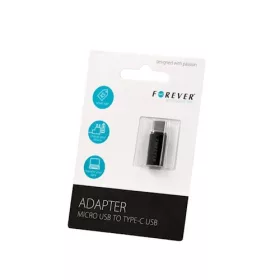 Forever micro USB Type-c átalakító adapter fekete