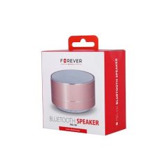   Forever PBS-100 Bluetooth 3.0 hangszóró és kihangosító micro SD olvasóval, FM rádióval, USB porttal 3W rozéarany