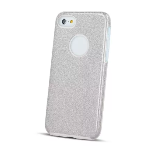 Glitter (3in1) - Apple iPhone 15 (6.1) ezüst szilikon tok