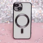 Color Chrome Mag - Apple iPhone 15 Pro (6.1) kameravédős, MagSafe tok fekete