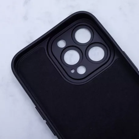 Silicon Mag Case Apple iPhone 15 Pro (6.1) kameravédős szilikon tok fekete