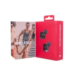   Forever TWE-100 Bluetooth 4.2 sztereó TWS headset beépített mikrofonnal fekete