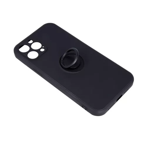 Finger Grip Apple iPhone 15 (6.1) ujjgyűrűs fekete TPU tok