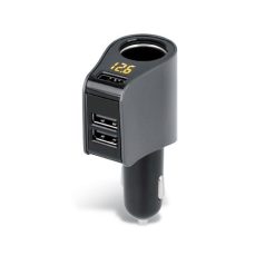   Astrum CC210 v2 black car charger 2.4A 2xUSB with microUSB data cable