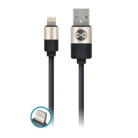 Forever Apple USB - Lightning (8Pin) fekete adatkábel 2A 1m (modern)